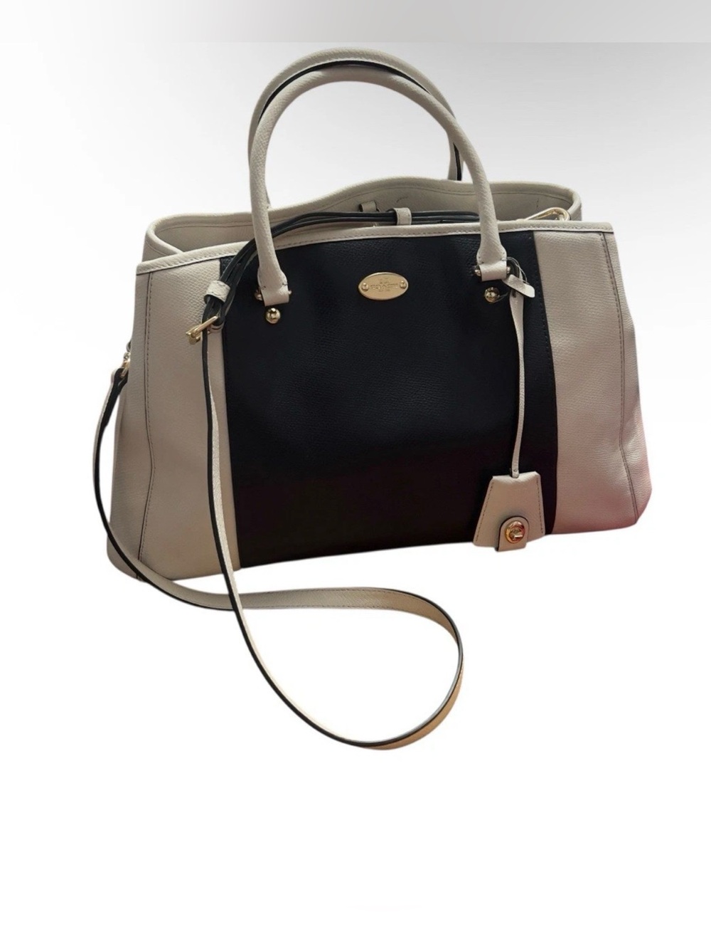 Coach Margot Carryall Bicolor Leather Crossbody Bag F34913